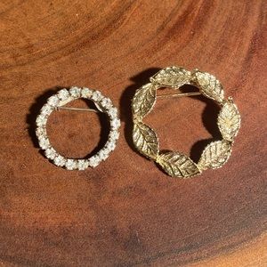 Brooch Bundle Set of Two Circle Brooches